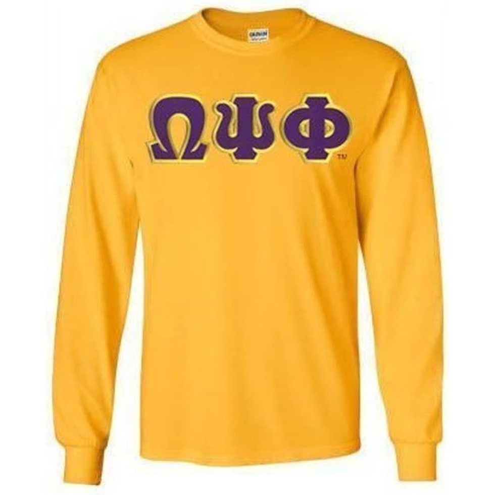 image:imageOmega Psi Phi Custom Twill Long Sleeve TShirtGold