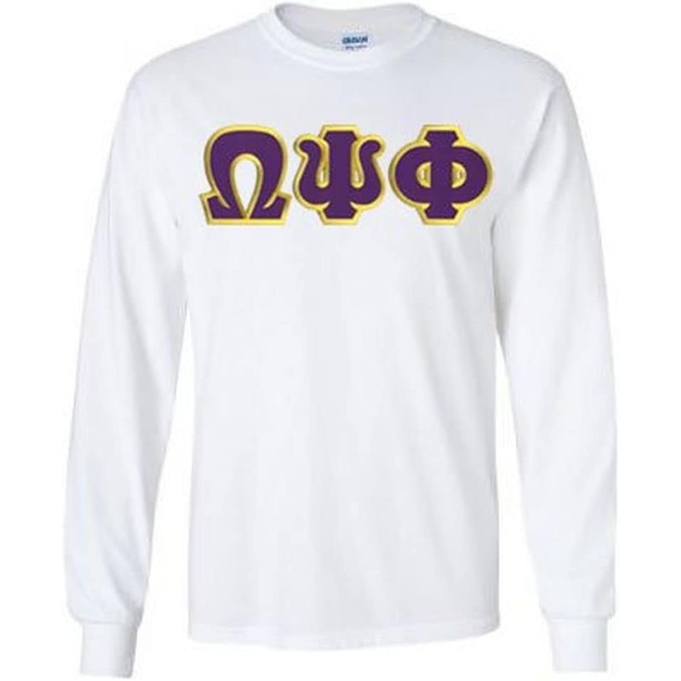 image:imageOmega Psi Phi Lettered Long SleeveWhite