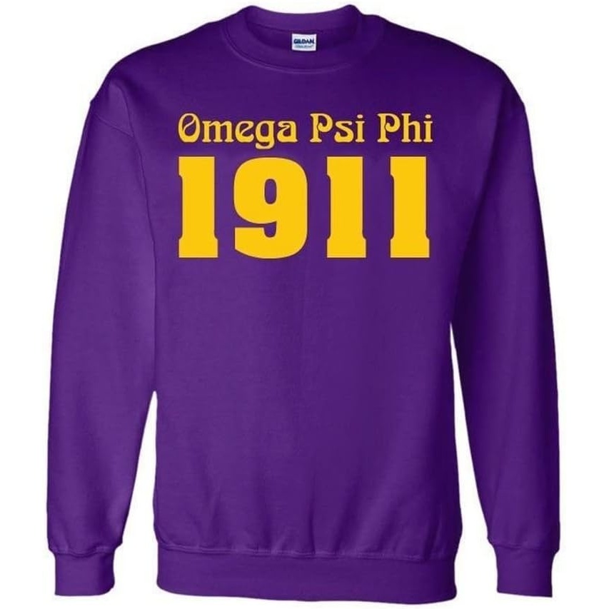 image:imageOmega Psi Phi Logo Crewneck SweatshirtPurple