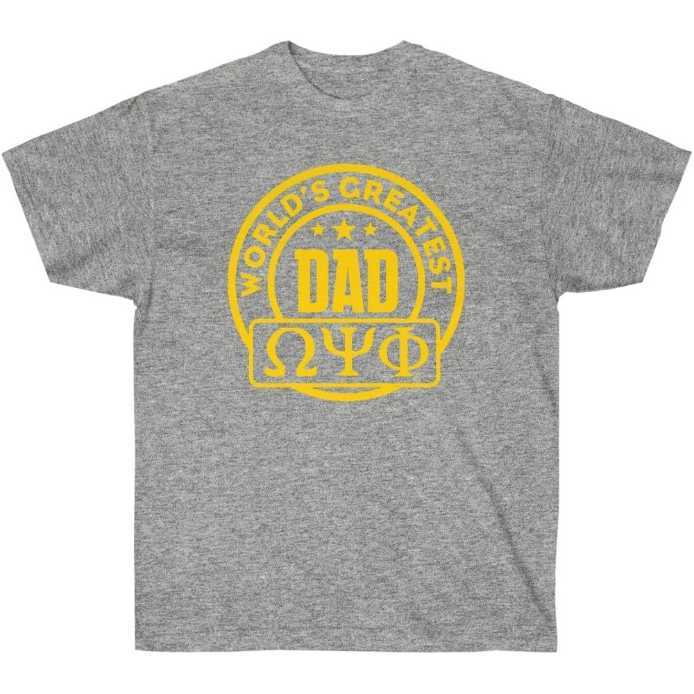 image:imageOmega Psi Phi Worlds Greatest Father TShirtSports Grey