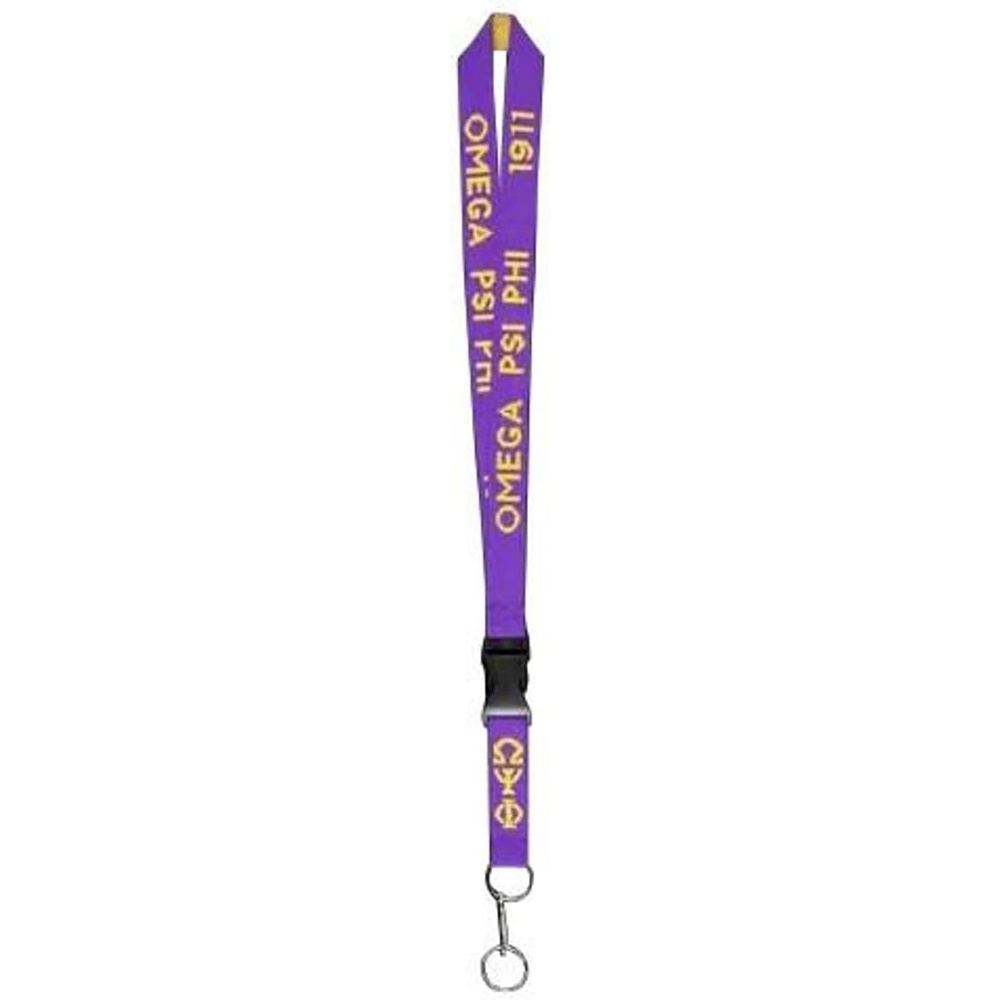 image:imageOmega Psi Phi Woven Lanyard WBreak Away
