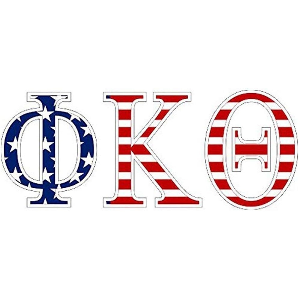 image:imagePhi Kappa Theta American Flag Greek Letter Sticker  25 Tall