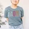 Greekgear Alpha Omicron Pi AOII Nickname Tee(Light Blue)
