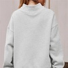Greekgear Gamma Phi Beta Lightweight Varsity Mockneck Sweatshirt(Light Grey)