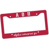 Alpha Omicron Pi AOII Custom License Plate Frame Red