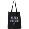 Greekgear Alpha Omicron Pi AOII Jumbo All In Tote Bag