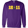 Greekgear Omega Psi Phi Year Crest Crew Sweatshirts(Purple)