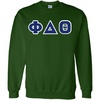 Greekgear Phi Delta Theta Lettered Crewneck(Forest Green)