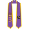 Omega Psi Phi Greek 2 Tone Lettered Graduation Sash Stole