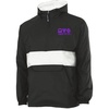 Omega Psi Phi Greek Letter Anoraks(Black W/ White Stripe)