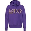 Omega Psi Phi Lettered Champion Hooded Sweatshirt(Purple)