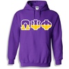 Omega Psi Phi Two Tone Greek Lettered Hooded Sweatshirt(Purple)
