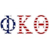Phi Kappa Theta American Flag Greek Letter Sticker – 2.5″ Tall