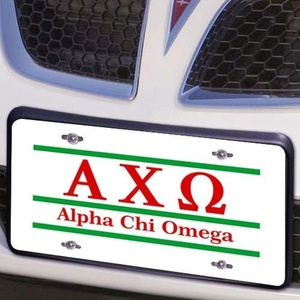Alpha Chi Omega Lettered Lines License Cover