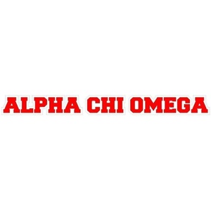 Alpha Chi Omega Long Window Sticker