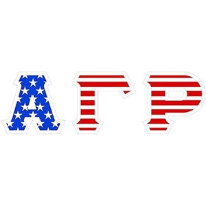 Alpha Gamma Rho American Flag Greek Letter Sticker