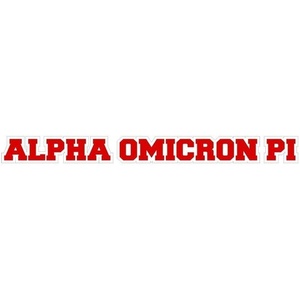 Alpha Omicron Pi AOII Long Window Sticker