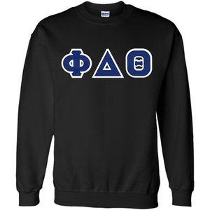 Greekgear Phi Delta Theta Lettered Crewneck(Black)