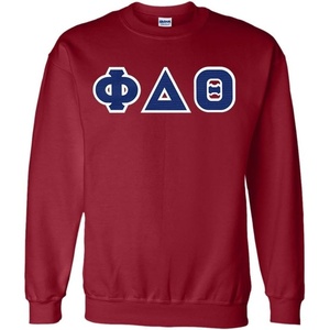 Greekgear Phi Delta Theta Lettered Crewneck(Maroon)