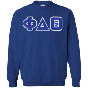 Greekgear Phi Delta Theta Lettered Crewneck(Navy Blue)