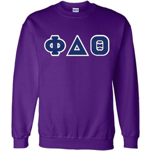 Greekgear Phi Delta Theta Lettered Crewneck(Purple)