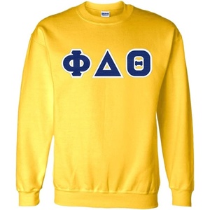 Greekgear Phi Delta Theta Lettered Crewneck(Yellow)