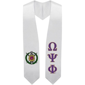 Omega Psi Phi Super Crest – Shield Graduation Stole