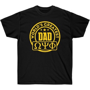 Omega Psi Phi Worlds Greatest Father T-Shirt(Black)