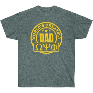 Omega Psi Phi Worlds Greatest Father T-Shirt(Charcoal Grey)