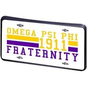 Omega Psi Phi Year License Plate
