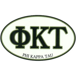 Phi Kappa Tau Euro Decal Oval Sticker