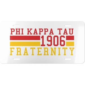 Phi Kappa Tau Year License Plates