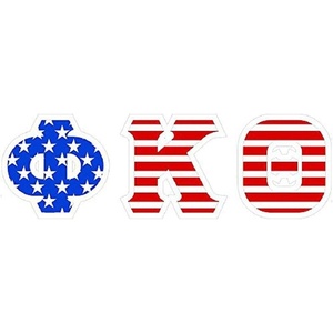 Phi Kappa Theta American Flag Greek Letter Sticker