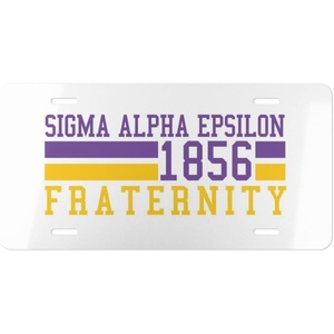 Sigma Alpha Epsilon SAE Year License Plates