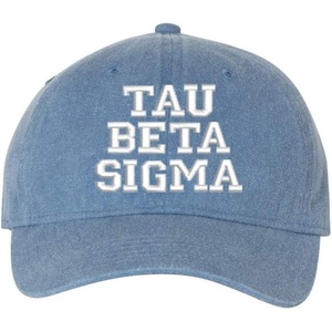 Tau Beta Sigma Pigment Dyed Baseball Cap(Blue Jean W/Silver Thread Color)