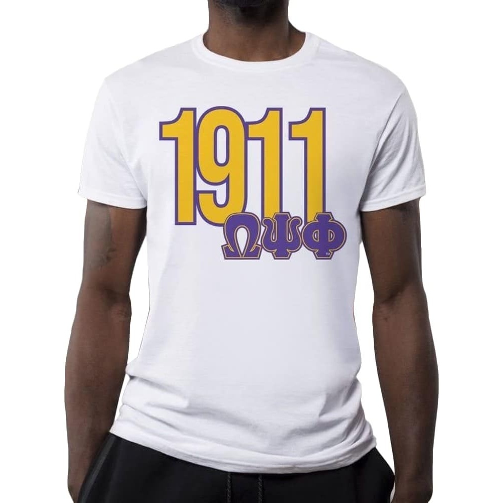 image:imageOmega Psi Phi Greek Established Year TeeWhite