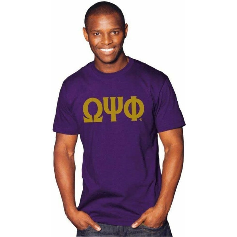 image:imageOmega Psi Phi Greek Lettered ShirtPurple