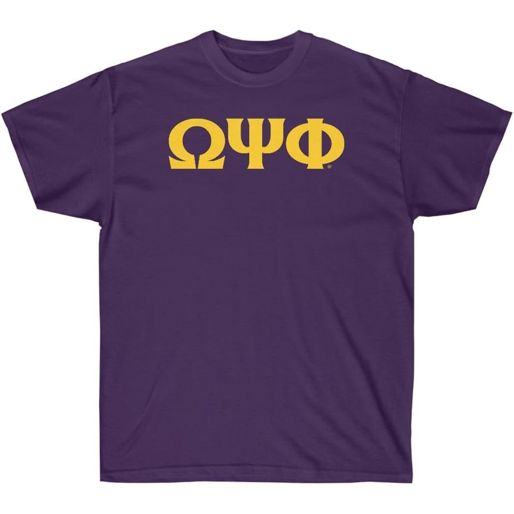 image:imageOmega Psi Phi Letter TShirtPurple