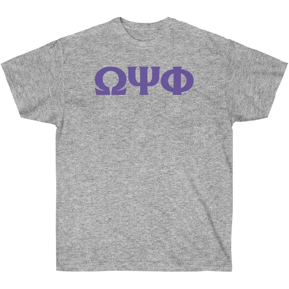 image:imageOmega Psi Phi Letter TShirtSports Grey