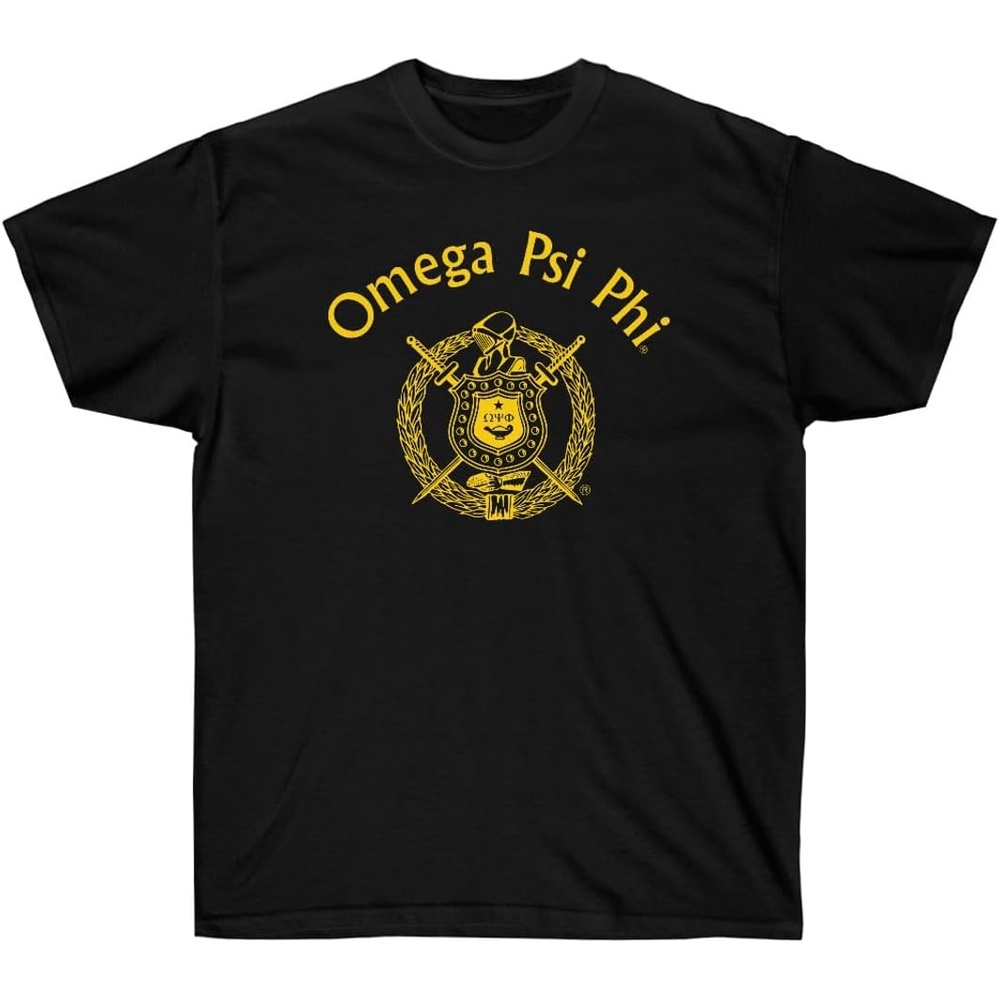 image:imageOmega Psi Phi Shield TeesBlack