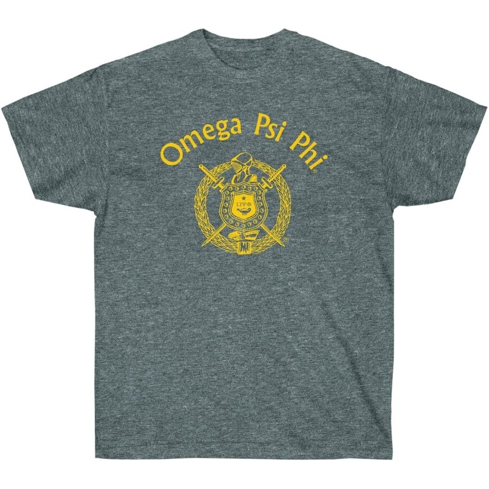 image:imageOmega Psi Phi Shield TeesCharcoal Grey