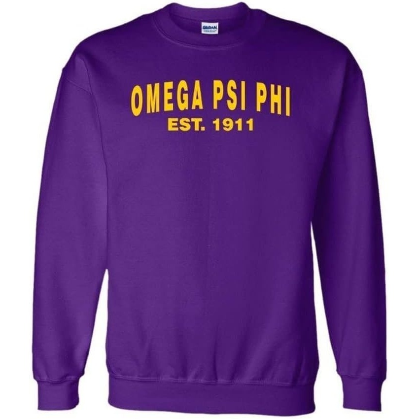 image:imageOmega Psi Phi Since Crewneck SweatshirtsPurple