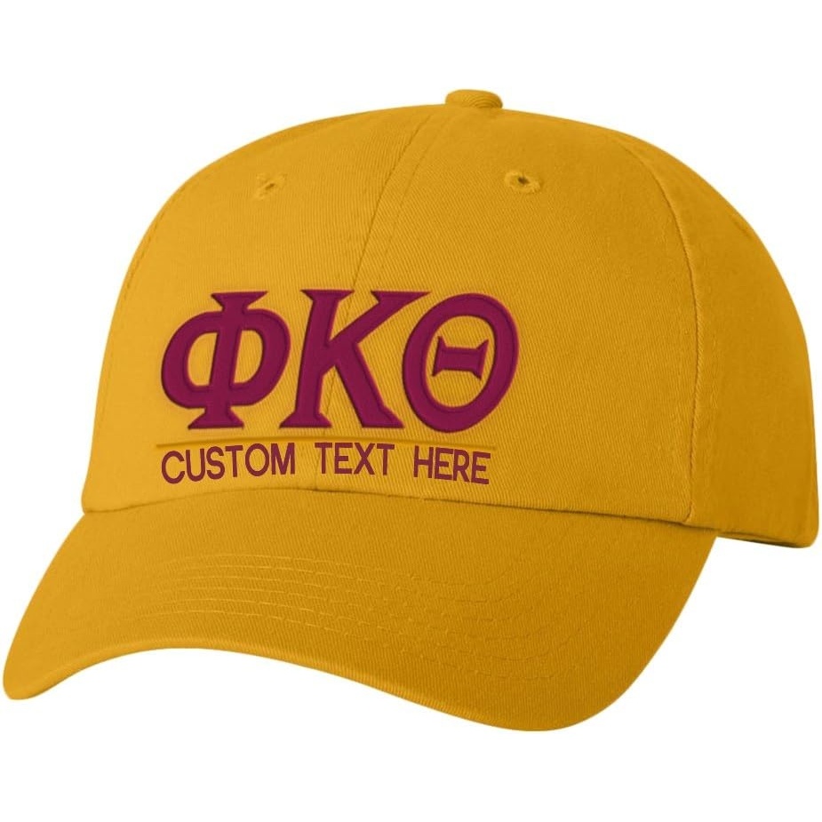 image:imagePersonalized Phi Kappa Theta Greek Line HatGold