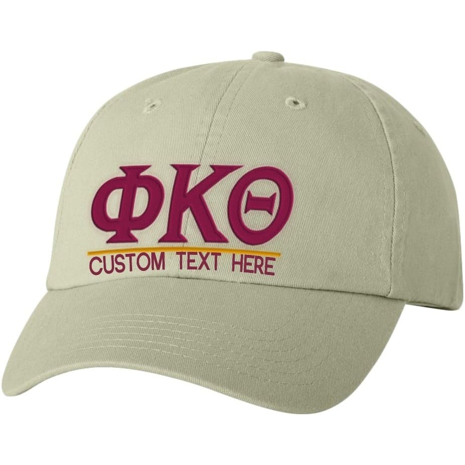 image:imagePersonalized Phi Kappa Theta Greek Line HatTan