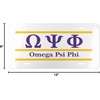 Omega Psi Phi Lettered Lines License Covers