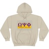 Greekgear Omega Psi Phi Starburst World Famous Hooded Sweatshirt(Sand)