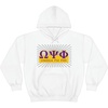 Greekgear Omega Psi Phi Starburst World Famous Hooded Sweatshirt(White)