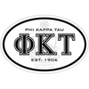 Greekgear Phi Kappa Tau Oval Crest Bumper Sticker