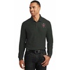 Omega Psi Phi Crest – Shield Emblem Long Sleeve Polo(Black)