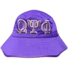 Omega Psi Phi Embroidered Bucket Hat Purple